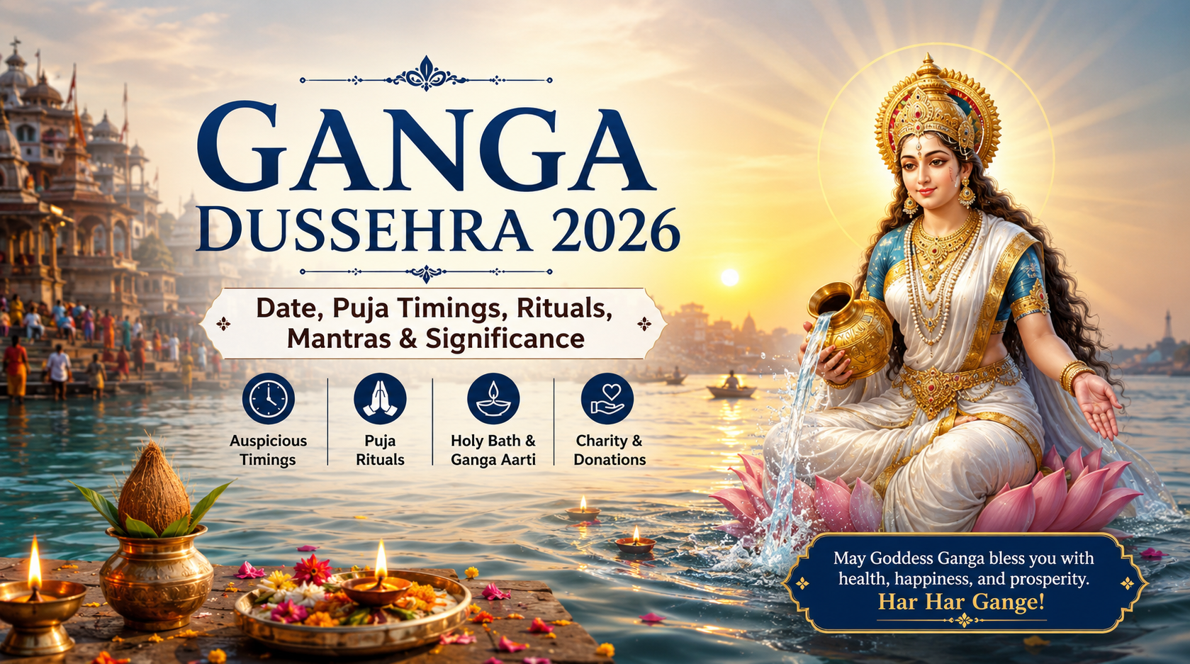Ganga Dussehra 2026: Date, Puja Timings, Rituals & Spiritual Significance
