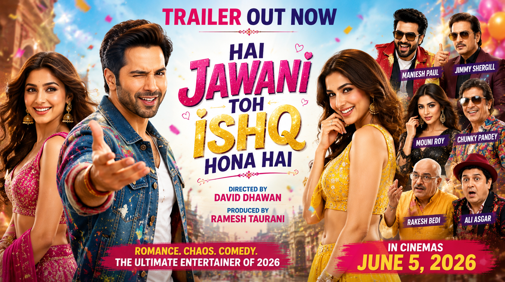 ‘Hai Jawani Toh Ishq Hona Hai’ Trailer Out: Varun Dhawan Brings Romance, Comedy & Chaos in David Dhawan Entertainer