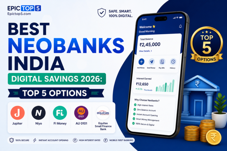 Best Neobanks India Digital Savings 2026: Top 5 Options