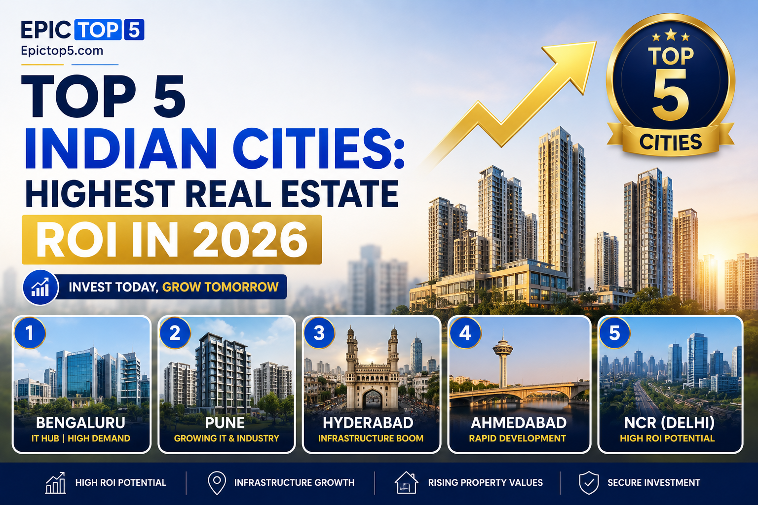 Top 5 Indian Cities: Highest Real Estate ROI in 2026